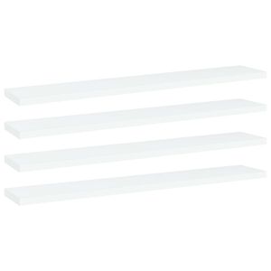vidaXL Prateleiras para estante 4 pcs derivados de madeira branco