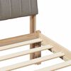vidaXL Estrutura da cama com cabeceira Marrom e taupe 80 x 200 cm