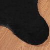 vidaXL Tapete de Pelo Sint&eacute;tico de Coelho Olite Preto 80 x 120 cm