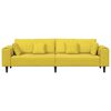vidaXL Sof&aacute; com almofada Amarelo 250 x 77 x 76 cm Veludo