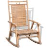 vidaXL Cadeira de balan&ccedil;o de bambu