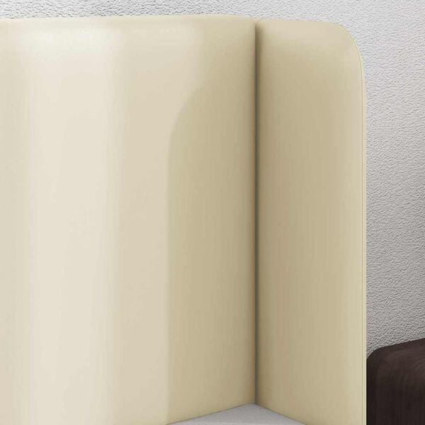 vidaXL Orelha de Cabeceira Creme 40,5 x 40,5 x 4 cm PVC