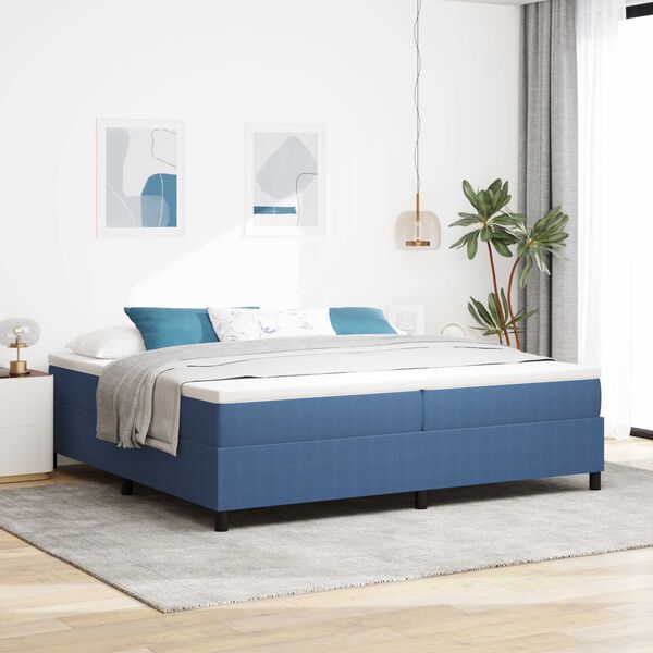 vidaXL Estrado de cama plataforma Azul 200 x 200 cm