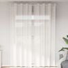 vidaXL Cortinas de voile com ilhós 2 pcs branco