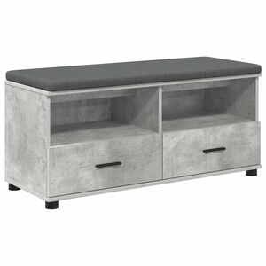 vidaXL Banco de Hall Cinzento Concreto 100 x 38 x 46 cm