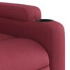 vidaXL Poltrona de massagens reclin. elevat&oacute;ria tecido vermelho tinto