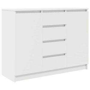 vidaXL Aparador c/ gavetas 100,5x35x76 cm derivados de madeira branco