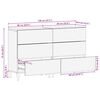 vidaXL Aparadores 2 pcs 60x33,5x75 cm Madeira maci&ccedil;a Manga
