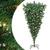 vidaXL &Aacute;rvore de Natal Artificial Pr&eacute;-iluminada de Cabe&ccedil;a Para Baixo com Conjunto de Bolas