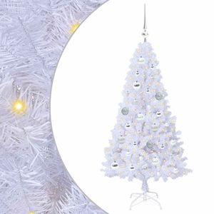 vidaXL &Aacute;rvore de Natal Artificial Branco 120 cm PVC e A&ccedil;o