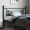 vidaXL Cabeceira de cama 107 cm metal preto