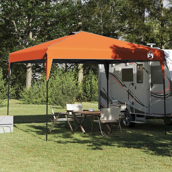 vidaXL Tenda de Toldo Manual Laranja 290 x 290 x 251 cm tecido