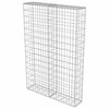 vidaXL Muro gabi&atilde;o com tampas a&ccedil;o galvanizado 100x20x150 cm