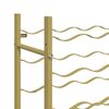 vidaXL Garrafeira para 96 garrafas metal dourado