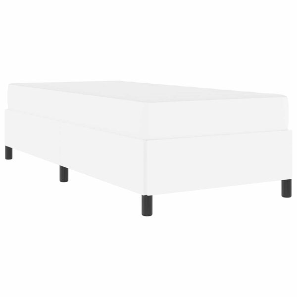 vidaXL Estrutura da Cama com colch&atilde;o Branco 90 x 200 cm tecido