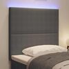 vidaXL Cabeceira LED com cabeceira Cinzento-claro 90 cm Poli&eacute;ster