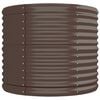 vidaXL Canteiro elevado jardim 296x80x68cm aço galvanizado castanho