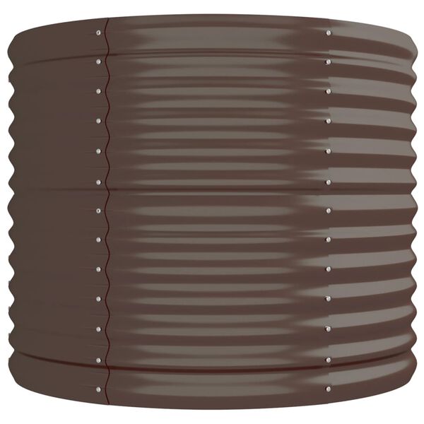 vidaXL Canteiro elevado jardim 296x80x68cm aço galvanizado castanho