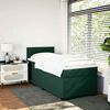 vidaXL Cama com molas/colchão 90x190 cm veludo verde-escuro