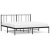 vidaXL Estrutura de cama em metal com cabeceira 180x200 cm preto