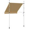 vidaXL Toldo retr&aacute;til manual 200 cm riscas laranjas e brancas