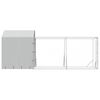 vidaXL Canil de exterior com teto 2x6x2,5 m a&ccedil;o galvanizado prateado