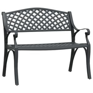 vidaXL Banco de jardim 102 cm alum&iacute;nio fundido preto