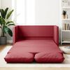 vidaXL Sof&aacute;-cama sem p&eacute;s 112x174x55 cm couro artificial vermelho tinto