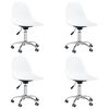 vidaXL Cadeiras de jantar girat&oacute;rias 4 pcs PP branco