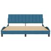vidaXL Estrutura de cama sem colch&atilde;o Hanko 180x200 cm veludo azul
