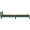 vidaXL Estrutura de cama sem colchão 80x200 cm veludo verde-escuro