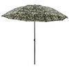 vidaXL Guarda-Chuva para Pesca Camuflagem 300 x 240 cm