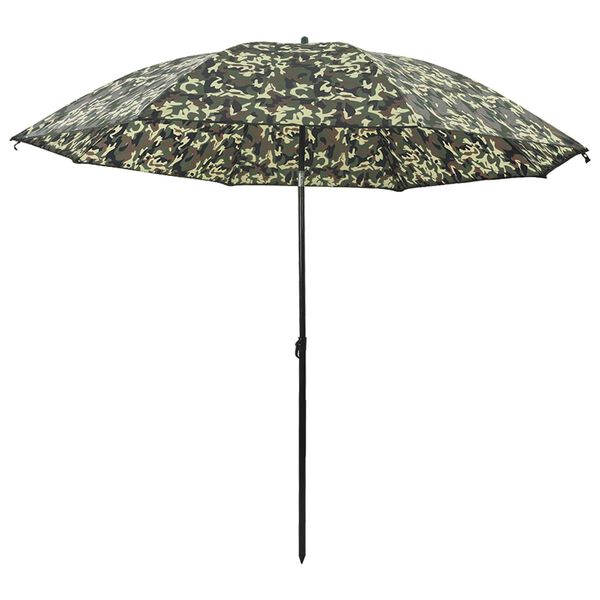 vidaXL Guarda-Chuva para Pesca Camuflagem 300 x 240 cm