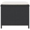 vidaXL Bancos de jardim com almofadões 4 pcs 41x41x36 cm vime PE preto