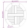 vidaXL Tampo de mesa redondo 2,5 cm 60 cm madeira teca maciça