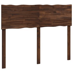 vidaXL Cabeceira de borda viva ROSTOCK Marrom Escuro 120 cm