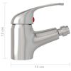 vidaXL Torneira misturadora para bid&eacute; de casa de banho 13x12 cm prata