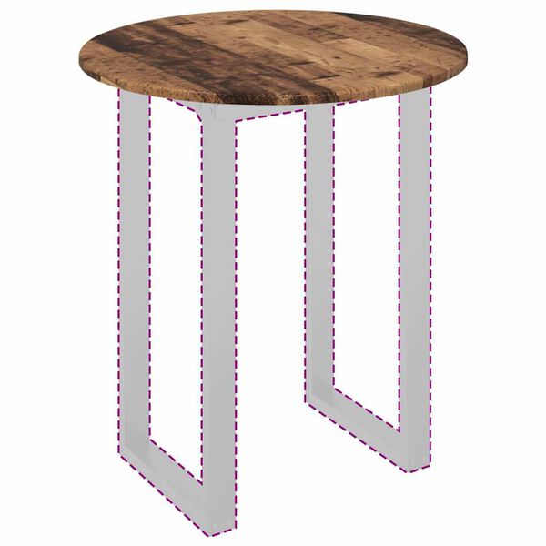 vidaXL Tampo de Mesa Madeira antiga 60 x 60 x 1,5 cm