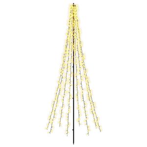 vidaXL &Aacute;rvore de Natal LED 235 cm 1000 LED Branco quente A&ccedil;o Preto
