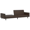 vidaXL Sof&aacute;-cama de 2 lugares couro artificial castanho