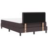 vidaXL Cama Box com colch&atilde;o Marrom Escuro 120 x 190 cm tecido