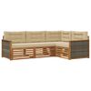 vidaXL Conjunto de Sof&aacute;s para Exterior 4 pcs Natural e Bege