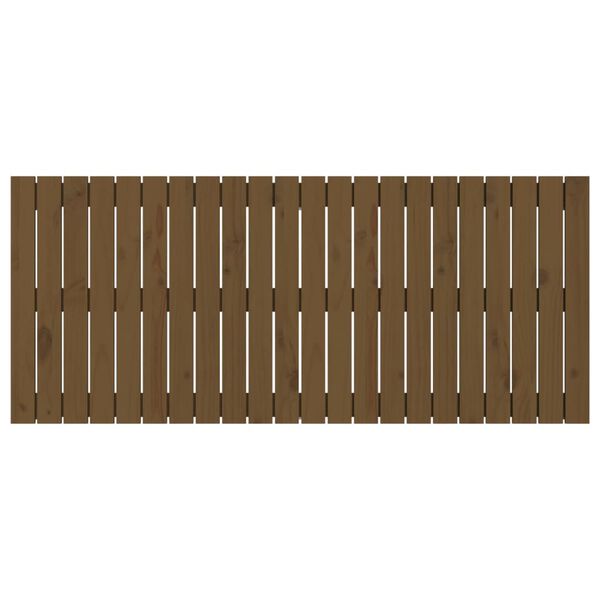 vidaXL Cabeceira de parede 140x3x60 cm pinho maci&ccedil;o castanho-mel