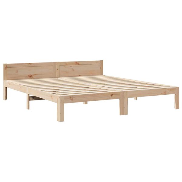 vidaXL Cama sem colchão 160x200 cm madeira de pinho maciça