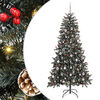 vidaXL &Aacute;rvore de Natal Artificial Verde 210 cm PVC, Pl&aacute;stico e A&ccedil;o