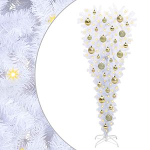 vidaXL &Aacute;rvore de Natal Artificial com 150 LEDs Branco 120 cm PVC e A&ccedil;o