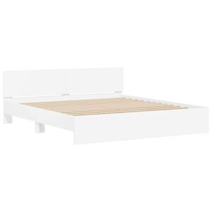 vidaXL Estrutura da Cama Branco 137 x 190 cm Madeira processada