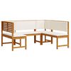 vidaXL Conjunto de Bancos de Jardim 3 pcs Castanho
