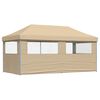 vidaXL Tenda de Festa Bege 292 x 580 x 315 cm Tecido Oxford
