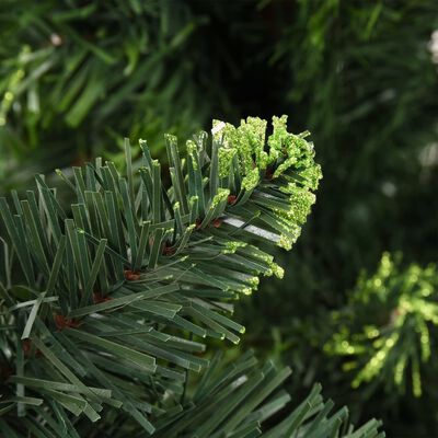vidaXL Árvore de Natal pré-iluminada com pinhas 210 cm verde